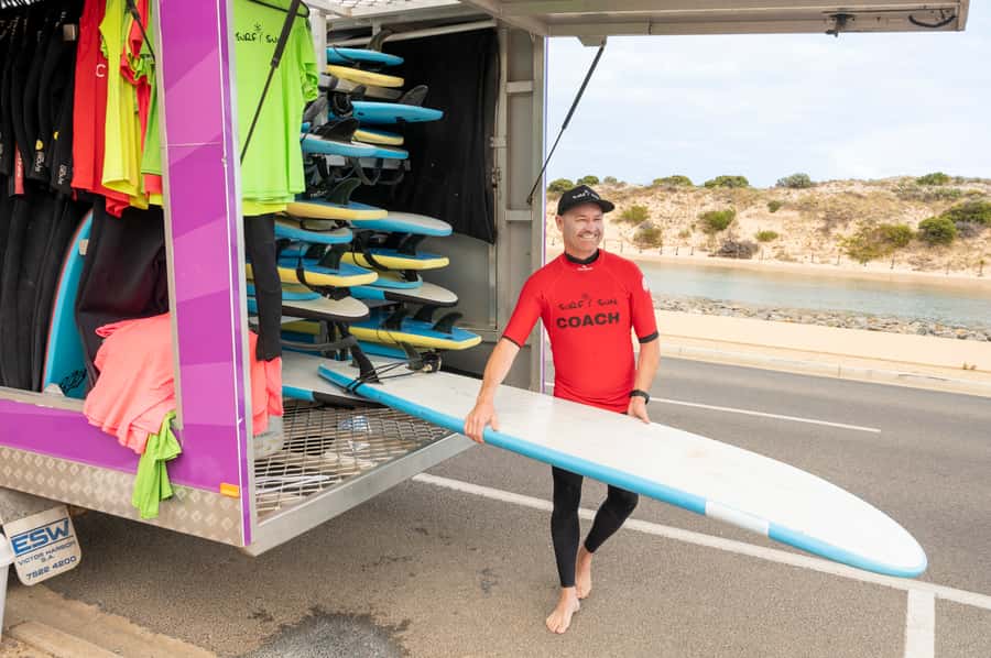 Adelaide: Surfing Lesson at Middleton Beach with Equipment - Learning on the sand before entering the water
