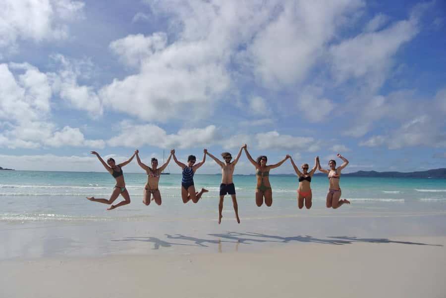 Airlie Beach: Whitsunday Islands 2-Day Sailing Tour - Whitehaven Beach before the day crowds