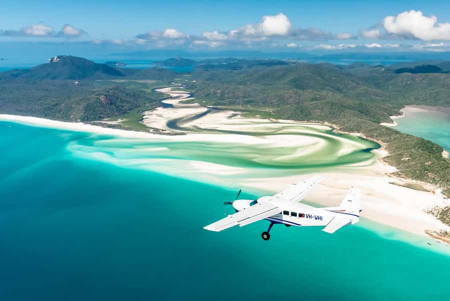 Airlie Beach: Whitsundays & Heart Reef Scenic Flight - Pickup from Airlie Beach and the short ride to Shute Harbour