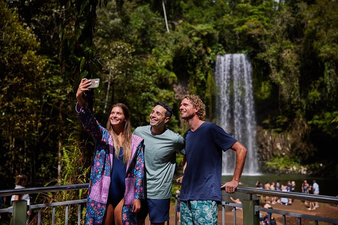 Barefoot Atherton Tablelands Adventure by Cairns Waterfalls - Millaa Millaa Falls is the classic photo stop