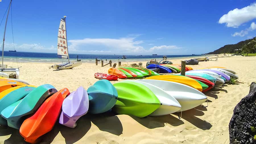 Brisbane: Moreton Island Return Ferry & Adventure Day Pass - Pools, cafés, and land activities