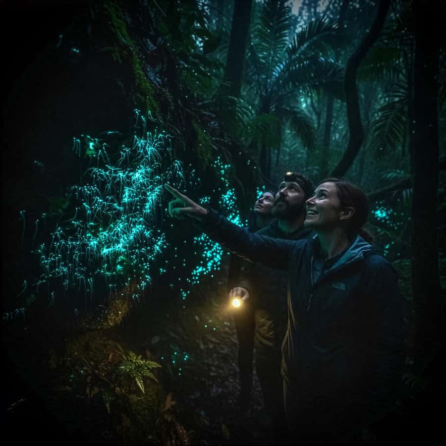 Byron Bay: Glowworms, Waterfalls & Rainforest Experience - Walking through the rainforest to the waterfalls