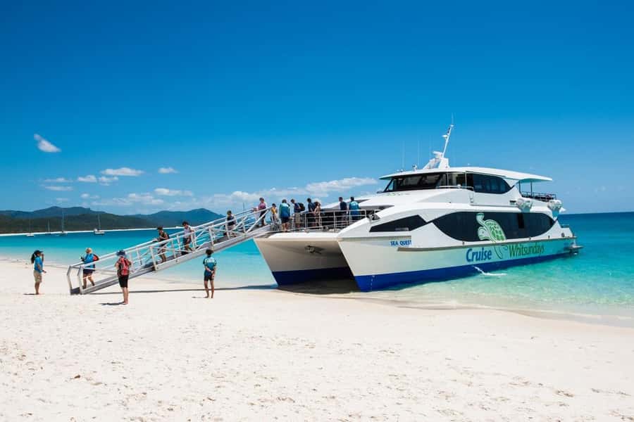 From Airlie: Whitsundays and Whitehaven Half-Day Cruise - Two hours on southern Whitehaven Beach