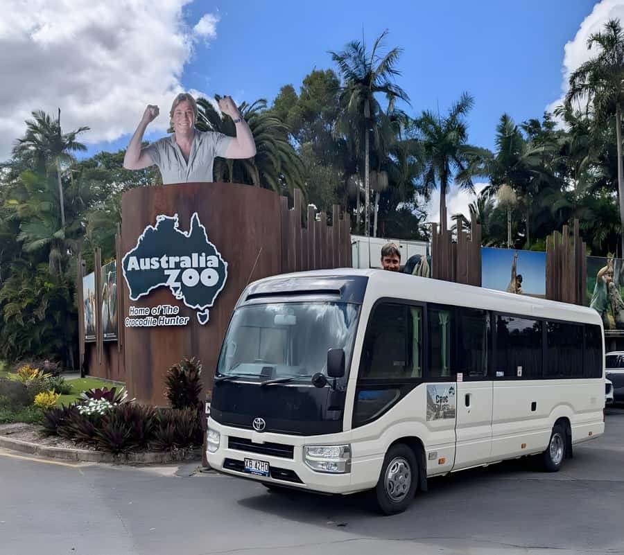 From Brisbane: Australia Zoo Transfer and Entry Ticket - The return ride to Brisbane