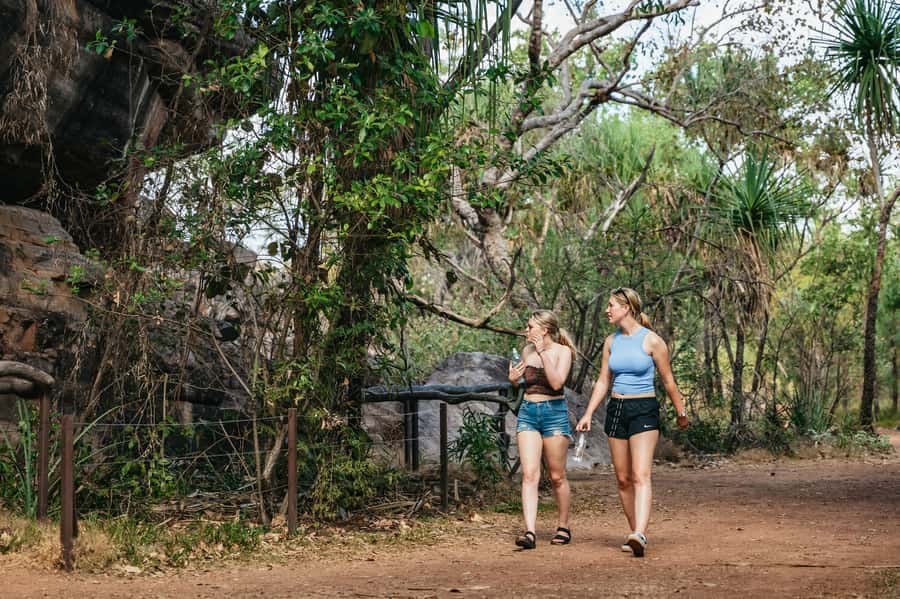 From Darwin: Kakadu Wilderness Escape & Rock Art Day Tour - Cahills Crossing shows crocodile country at work