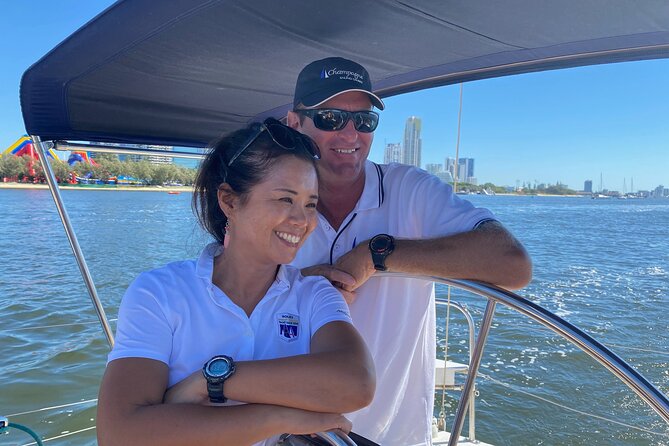 Gold Coast Sunset Cruise with sparkling wine & nibbles platter - Stories from a Sydney to Hobart racing boat