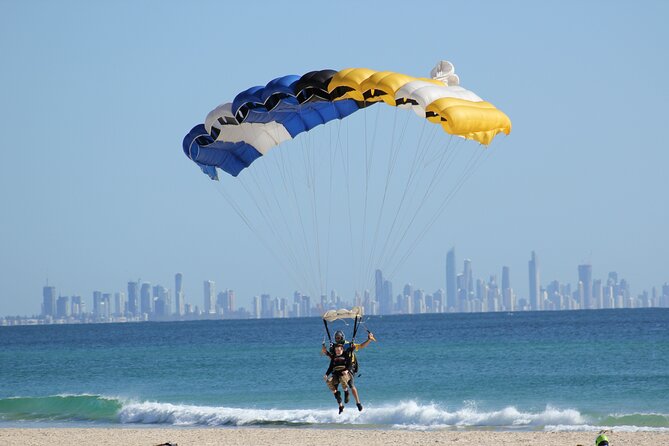 Gold Coast Tandem Skydive - A slower view beneath the parachute