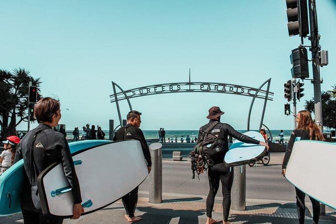Learn to Surf at Surfers Paradise on the Gold Coast - Practicing the pop-up on the sand