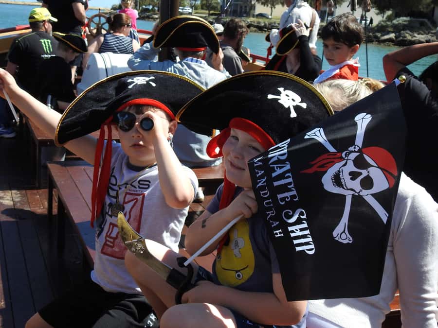 Mandurah Pirate Cruise - A pirate ship with a Mandurah view
