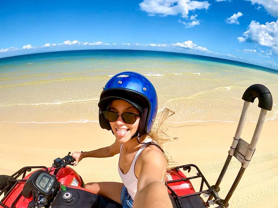 Moreton Island: Tangalooma ATV Quad Bike & Dolphin Feeding - The boat from Brisbane starts the island day