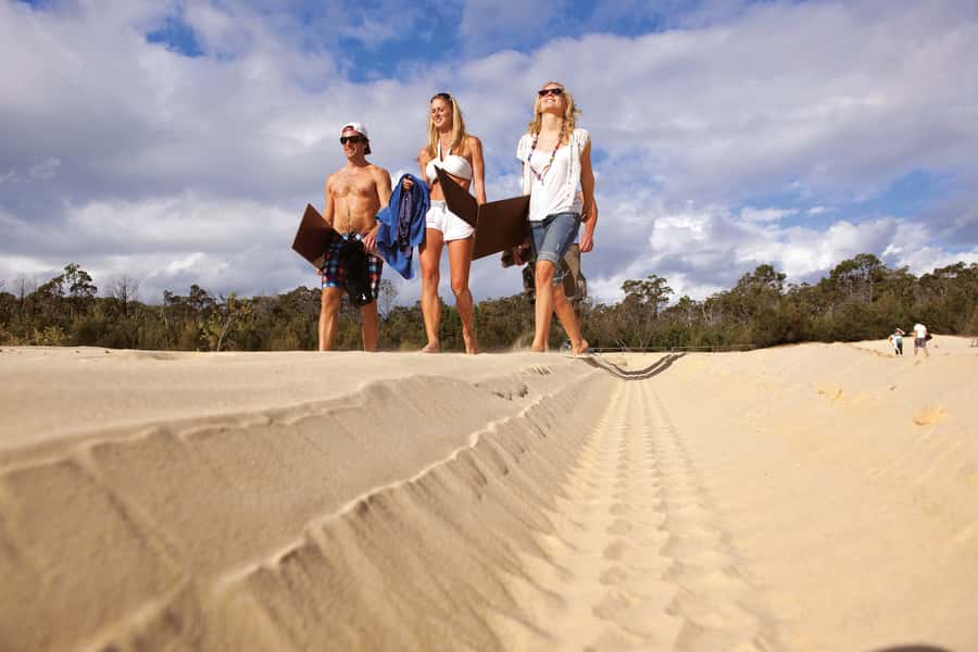 Moreton Island: Tangalooma Desert Safari and Dolphin Feeding - From Brisbane to Tangalooma by fast boat