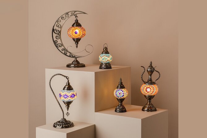 Mosaic Art Classes Sydney: Turkish Lamp Workshop - Gluing the mosaic onto the candle holder