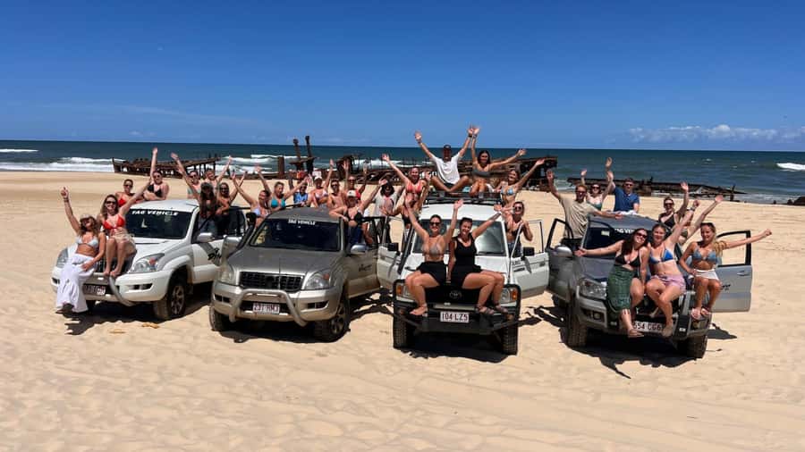 Rainbow Beach: 3-Day K'gari (Fraser Island) 4WD Adventure - Champagne Pools: a natural seawater spa with a rough edge