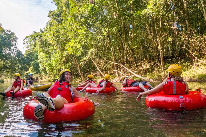Rainforest River Tubing from Cairns - Getting fitted out at Aussie Drifterz