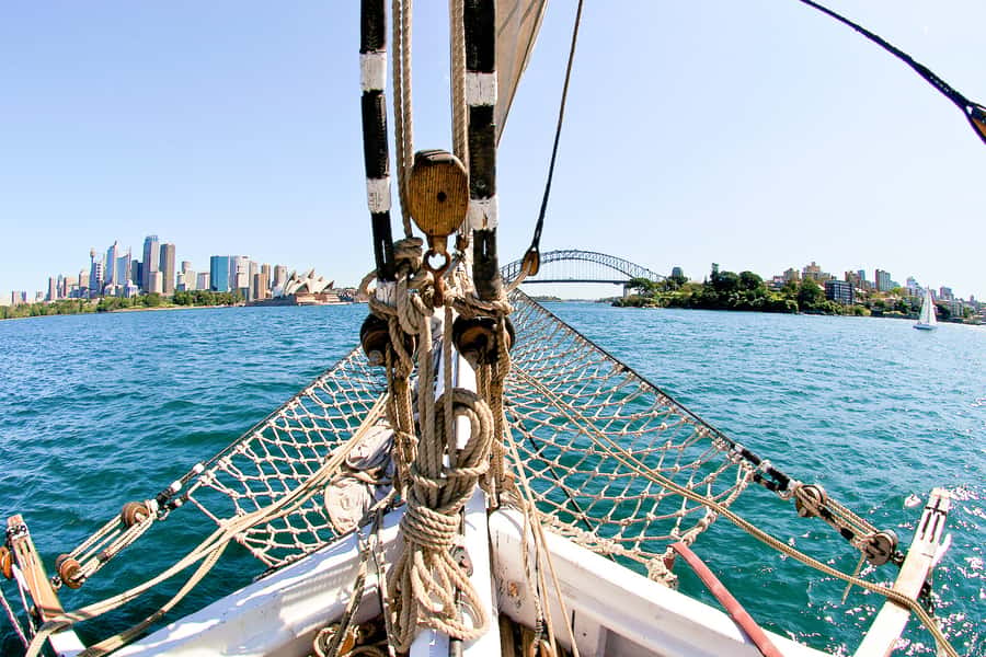 Sydney Harbour: Tall Ship Afternoon Cruise - Passing beneath Harbour Bridge