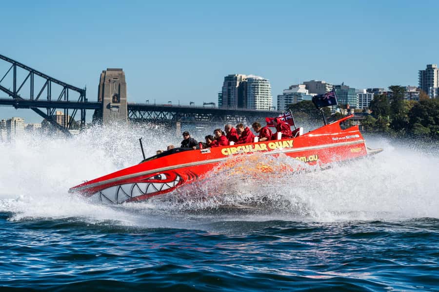 Sydney: Jet Boat Adventure Ride from Circular Quay - Sydney Harbour at full throttle