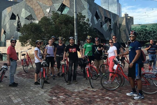 The Best of Melbourne Bike Tour - Hosier Lane and Fed Square show modern Melbourne
